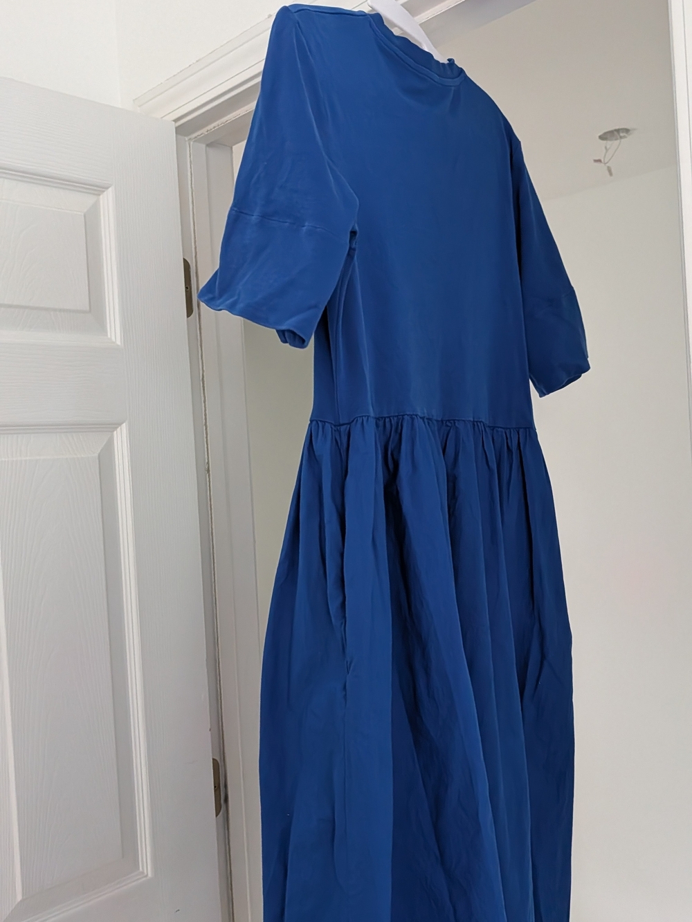 COS Blue Short-Sleeve Twirl Dress - Picture 3 of 3